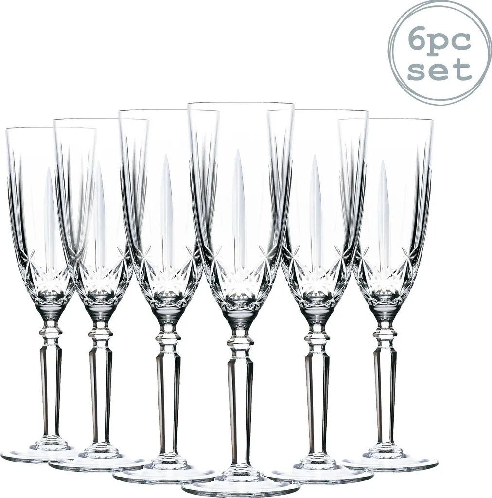 RCR Kristall Orchestra Cut Glas Champagner-Flöten-Gläser Set - 200ml - Packung Mit 6 1 RCR Kristall Orchestra Cut Glas Champagner-Flöten-Gläser Set - 200ml - Packung Mit 6