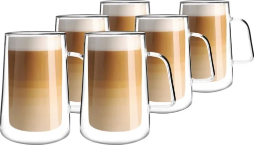 Thermogläser Doppelwandig 6er SET Latte Macchiato Espresso VIALLI DESIGN 300ml – Bild 2