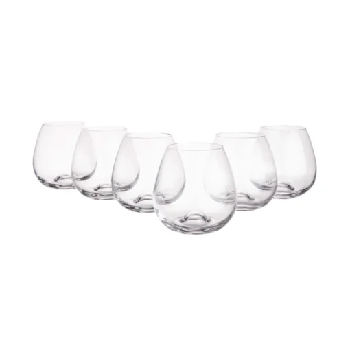 BUTLERS SENZA 6x Rotweingläser Ohne Stiel 440ml