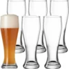 LEONARDO Weizenbierglas, Bierglas, 500 Ml, Transparent, Glas, 8 Cm, 236 Mm