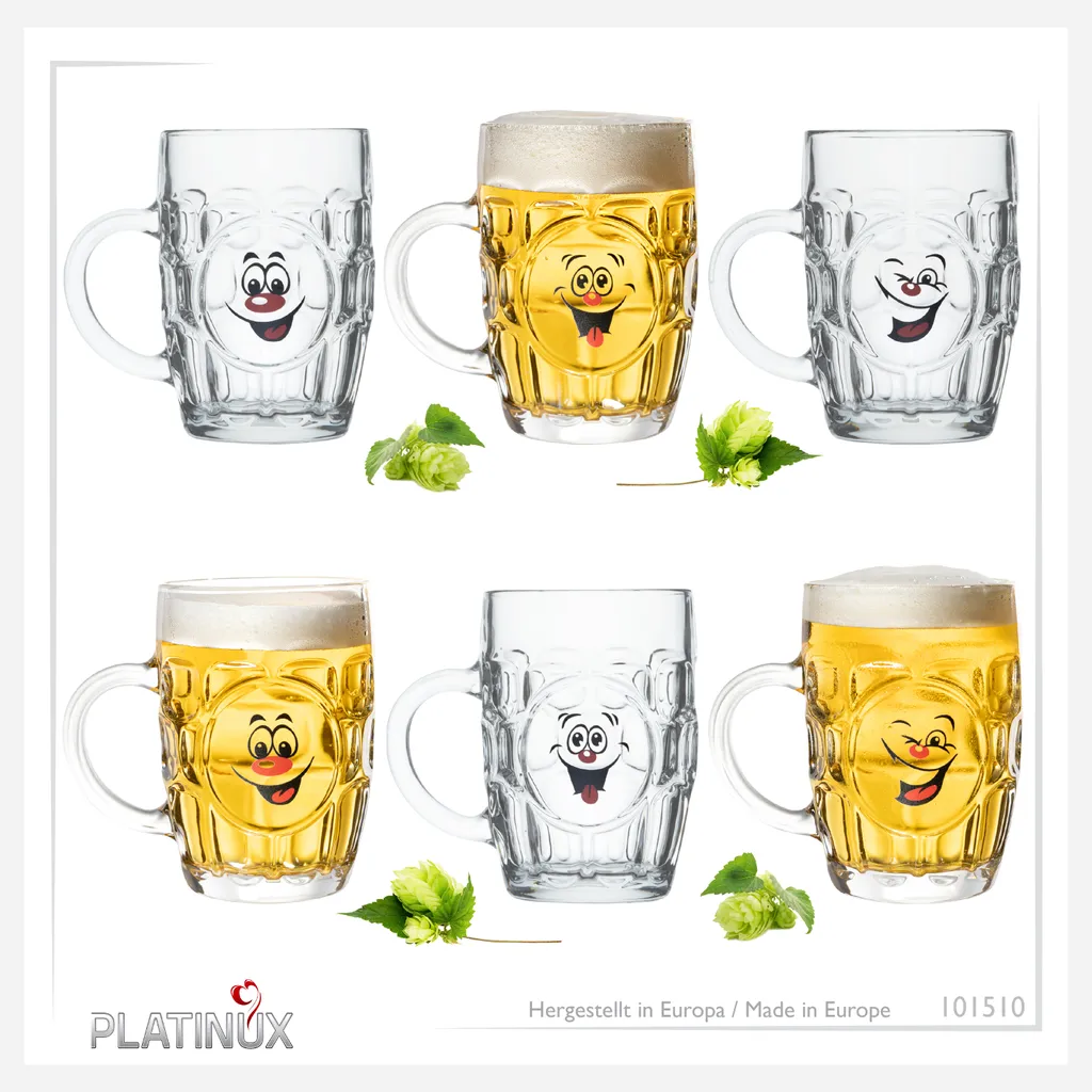 Biergläser 0,5L (max 700ml) Mit Henkel Und Lustigen Motiven Set 6 Teilig Bierkrug Karnevalsgläser 10 Biergläser 0,5L (max 700ml) Mit Henkel Und Lustigen Motiven Set 6 Teilig Bierkrug Karnevalsgläser – Bild 10