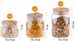 APS 2er Set Vorratsglas -WOODY- /// 14 X 14cm, H: 21 Cm /// Glas, Kiefernholz, Silikon /// 2,5 Liter /// 67514 10 APS 2er Set Vorratsglas -WOODY- /// 14 X 14cm, H: 21 Cm /// Glas, Kiefernholz, Silikon /// 2,5 Liter /// 67514 -Qualitätsladen Für Geschirr 57394fb890a08954e4acc4170b359502