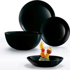 Geschirr Luminarc 9311622 Schwarz Gehärtetes Glas (19 Pcs) 18 Geschirr Luminarc 9311622 Schwarz Gehärtetes Glas (19 Pcs) -Qualitätsladen Für Geschirr 576cb2bbe7bf7a636b91cf5dc929cedb