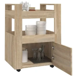 VidaXL Küchenwagen Sonoma-Eiche 60x45x80 Cm Holzwerkstoff 12 VidaXL Küchenwagen Sonoma-Eiche 60x45x80 Cm Holzwerkstoff -Qualitätsladen Für Geschirr 5799f1c037cb8af1f36626b504b18933