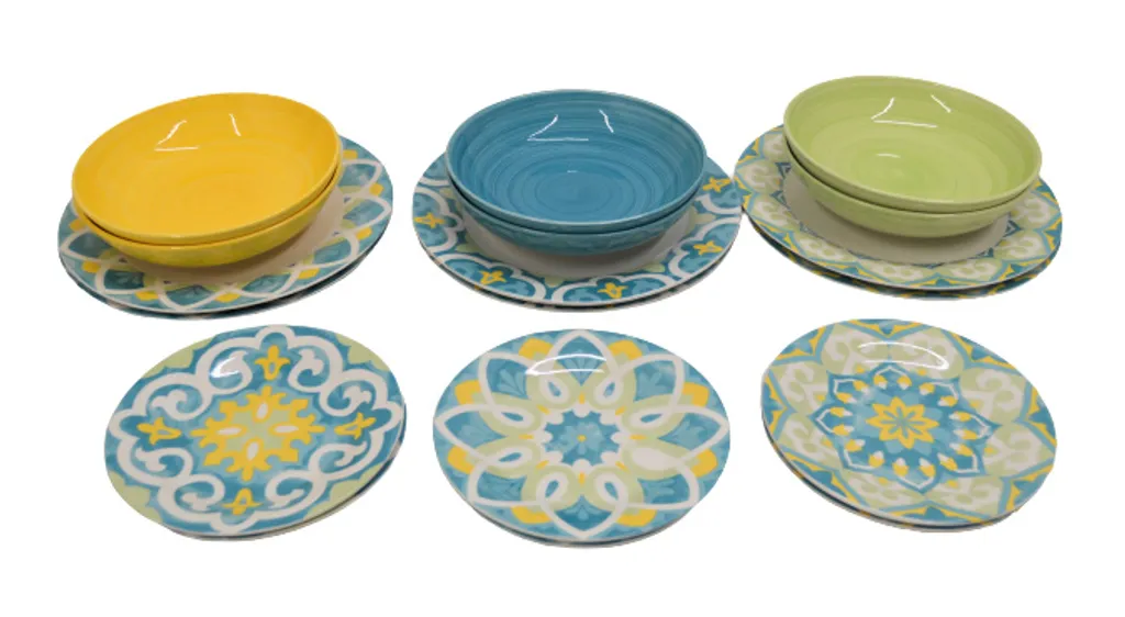 Tognana Amalfi Tafelservice 18-teilig, Porzellan, Mehrfarbig Tellerset Teller 1 Tognana Amalfi Tafelservice 18-teilig, Porzellan, Mehrfarbig Tellerset Teller