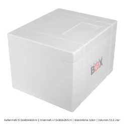 Styroporbox 53W | Wand: 5,0cm | Volumen: 53,2L | Innenmaß:47x38x29cm | Weiß Isolierbox Thermobox Kühlbox Warmhaltebox -Qualitätsladen Für Geschirr 5836d7b30a64b777301e32c023f648f7