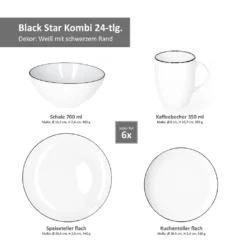 Van Well Black Star 24tlg. Kombi-Service 6 Personen Porzellan Geschirr-Set 11 Van Well Black Star 24tlg. Kombi-Service 6 Personen Porzellan Geschirr-Set -Qualitätsladen Für Geschirr 5a372f5e49e146e019bf6ea3d91e709f