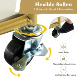 COSTWAY Küchenwagen Mit Universalrädern, Servierwagen 3 Ablagen, Marmor-Optik Barwagen Modern, Mobiler Rollwagen, Haushaltswagen Metallrahmen, Mehrzweckwagen Für Haus, Restaurant, Allzweckwagen Golden 9 COSTWAY Küchenwagen Mit Universalrädern, Servierwagen 3 Ablagen, Marmor-Optik Barwagen Modern, Mobiler Rollwagen, Haushaltswagen Metallrahmen, Mehrzweckwagen Für Haus, Restaurant, Allzweckwagen Golden -Qualitätsladen Für Geschirr 5abe713a87eb05b4afc1f07ecadaab0d