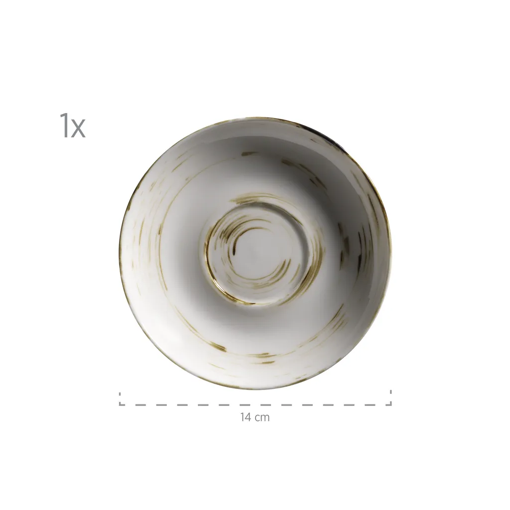 Mäser 931609 Kaffeetassen-Set Derby Für 4 Personen, Porzellan, Weiß/hellblau/beige (1 Set, 8-teilig) 2 Mäser 931609 Kaffeetassen-Set Derby Für 4 Personen, Porzellan, Weiß/hellblau/beige (1 Set, 8-teilig) – Bild 2
