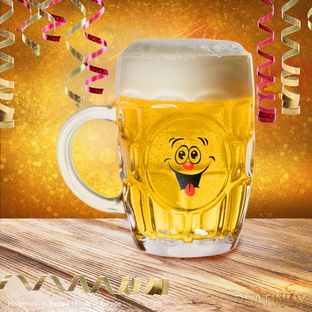 Biergläser 0,5L (max 700ml) Mit Henkel Und Lustigen Motiven Set 6 Teilig Bierkrug Karnevalsgläser 4 Biergläser 0,5L (max 700ml) Mit Henkel Und Lustigen Motiven Set 6 Teilig Bierkrug Karnevalsgläser – Bild 4