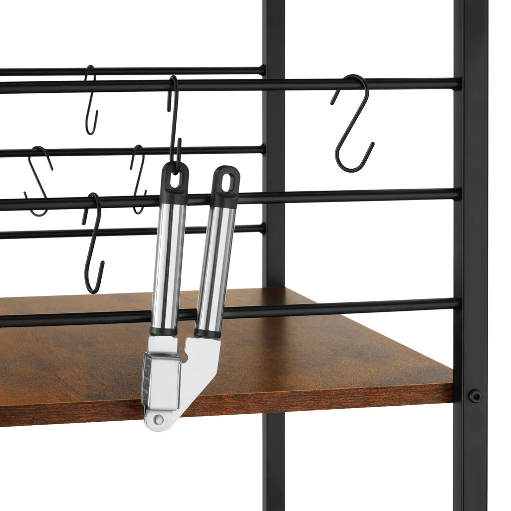 Tectake Servierwagen Rugby 65,5x45,5x88,5cm - Industrial Dunkelbraun 8 Tectake Servierwagen Rugby 65,5x45,5x88,5cm - Industrial Dunkelbraun – Bild 8