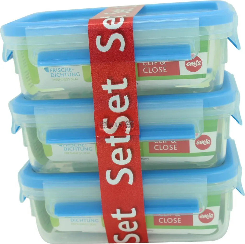 Emsa Clip & Close Frischhaltedosen 3er-Set á 0,55 L, Blau 16 Emsa Clip & Close Frischhaltedosen 3er-Set á 0,55 L, Blau – Bild 16