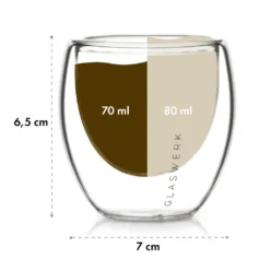 Klarstein Glaswerk Vienna Doppelwandige Gläser , Thermoglas , Trinkglas , Espresso-, Kaffee- Und Shotglas , 4 Stück , Für Heiße Und Kalte Getränke , 80 Ml , Borosilikatglas , Hitze- Und Kältebeständig , Handgemacht , Spülmaschinenfest , Thermoeffekt 11 Klarstein Glaswerk Vienna Doppelwandige Gläser , Thermoglas , Trinkglas , Espresso-, Kaffee- Und Shotglas , 4 Stück , Für Heiße Und Kalte Getränke , 80 Ml , Borosilikatglas , Hitze- Und Kältebeständig , Handgemacht , Spülmaschinenfest , Thermoeffekt -Qualitätsladen Für Geschirr 5db0e71137512548b3235df25ec737a3