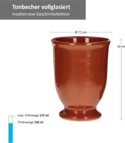 7tlg.-Set: Tonkrug 1.9L + 6 Tonbecher 175ml Ton-Geschirr Rotbraun Glasiert Servier-Kanne Tassen 5 7tlg.-Set: Tonkrug 1.9L + 6 Tonbecher 175ml Ton-Geschirr Rotbraun Glasiert Servier-Kanne Tassen -Qualitätsladen Für Geschirr 5ffbf22059270c411f6f3e8005acb675