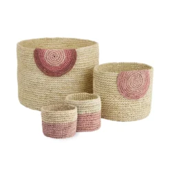 BUTLERS ISALO 4-tlg. Korbset Handgefertigt Aus Raffia