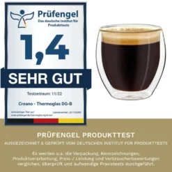 Creano Doppelwandige Espresso-Gläser, 4er-Set 100ml Thermo-Gläser Mit Schwebe-Effekt 11 Creano Doppelwandige Espresso-Gläser, 4er-Set 100ml Thermo-Gläser Mit Schwebe-Effekt -Qualitätsladen Für Geschirr 60b5534962f8254466d484c1de88b9f1