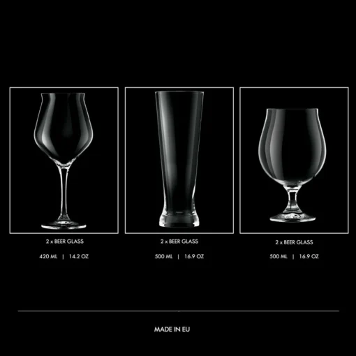 KROSNO Brewery Biergläser Bierkenner Set, 6er-Set, 420ml, 500 Ml – Bild 11