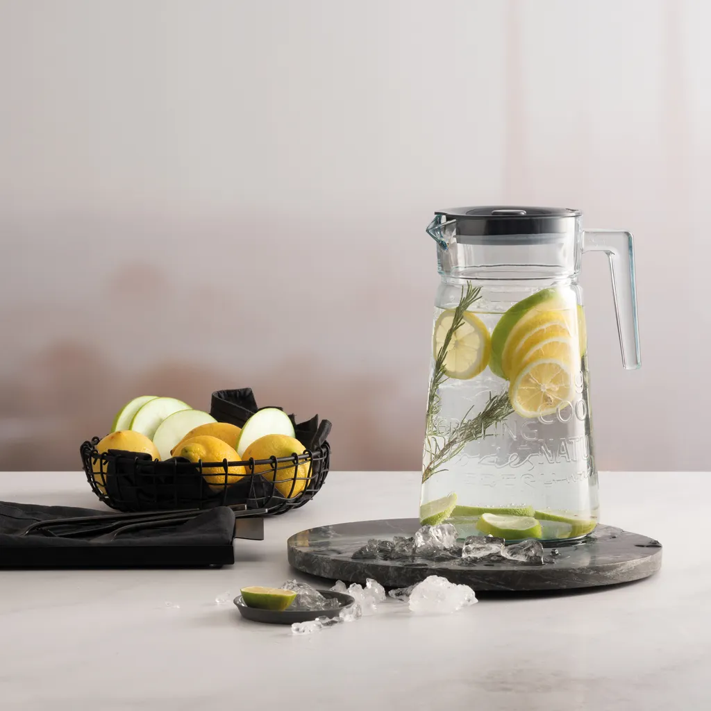 Pasabahce Glaskaraffe Krug Mit Deckel Saftkrug Wasserkrug 2L Kanne Wasser Saft City Pop 3 Pasabahce Glaskaraffe Krug Mit Deckel Saftkrug Wasserkrug 2L Kanne Wasser Saft City Pop – Bild 3