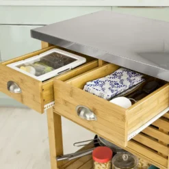 SoBuy Küchenschrank Küchenwagen Rollwagen Mit Edelstahlplatte FKW40-N 6 SoBuy Küchenschrank Küchenwagen Rollwagen Mit Edelstahlplatte FKW40-N -Qualitätsladen Für Geschirr 6217f7194a5e720373e9ae11ec3ae16b