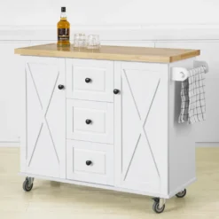 SoBuy FKW96-WN Kücheninsel Mit Arbeitsplatte Küchenwagen Mit 2 Türen Küchenschrank Mit 3 Schubladen Sideboard Weiß BHT Ca.: 116x93x46cm 12 SoBuy FKW96-WN Kücheninsel Mit Arbeitsplatte Küchenwagen Mit 2 Türen Küchenschrank Mit 3 Schubladen Sideboard Weiß BHT Ca.: 116x93x46cm -Qualitätsladen Für Geschirr 623e152a5c806d3530f8613152bd03fa