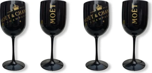 Moët & Chandon 4x Champagnergläser Champagner Gläser Set In Schwarz