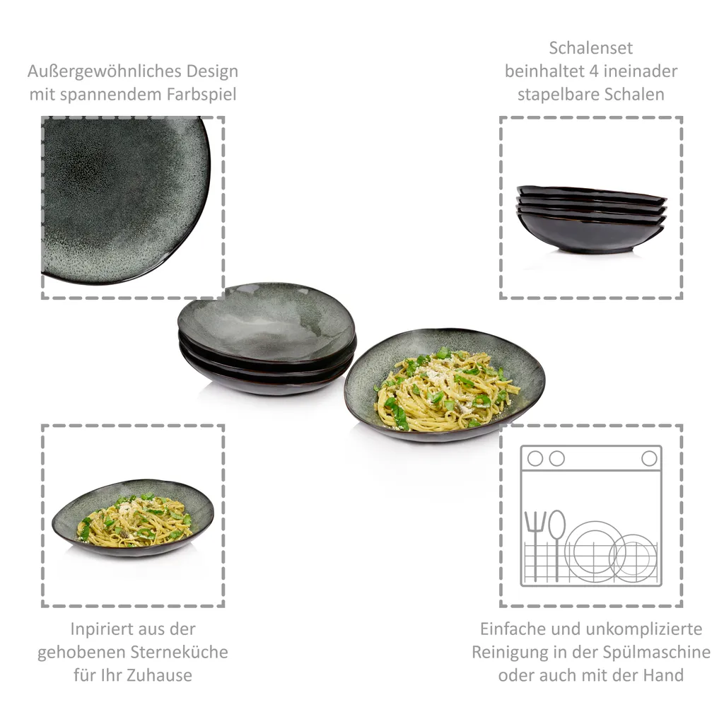 Sänger Pastaschalen Set Kopenhagen 4 Teilig 4 Sänger Pastaschalen Set Kopenhagen 4 Teilig – Bild 4