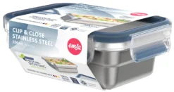 Emsa Frischhaltedose CLIP & CLOSE STEEL 1,2 Liter Blau 15 Emsa Frischhaltedose CLIP & CLOSE STEEL 1,2 Liter Blau -Qualitätsladen Für Geschirr 65d701f697b612cc55a4fc77a3db0af2