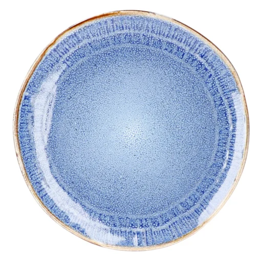 MamboCat Reactive Blue 18-tlg. Set I 6 Personen I Außen Kupfer I Speiseteller, Müslischalen & Kuchenteller I Steingut-Geschirr – Bild 3