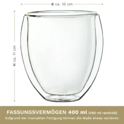 Creano Doppelwandige Gläser 400ml „DG-Bauchig“, 4er Set, Großes Thermoglas Doppelwandig Aus Borosilikatglas, Kaffeegläser, Teegläser, Latte Gläser, Doppelwandgläser 12 Creano Doppelwandige Gläser 400ml „DG-Bauchig“, 4er Set, Großes Thermoglas Doppelwandig Aus Borosilikatglas, Kaffeegläser, Teegläser, Latte Gläser, Doppelwandgläser -Qualitätsladen Für Geschirr 6713768c3f9df55ff14b28dda084d8dc