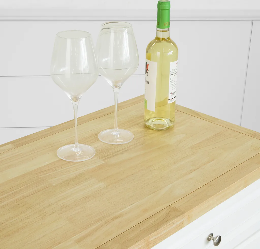 SoBuy FKW100-WN Kücheninsel Mit Arbeitsplatte Küchenwagen Mit 2 Türen Und Ausziehbarem Flaschenhalter Küchenschrank Sideboard Küchentrolley Weiß BHT Ca.: 115x90x46cm 5 SoBuy FKW100-WN Kücheninsel Mit Arbeitsplatte Küchenwagen Mit 2 Türen Und Ausziehbarem Flaschenhalter Küchenschrank Sideboard Küchentrolley Weiß BHT Ca.: 115x90x46cm – Bild 5
