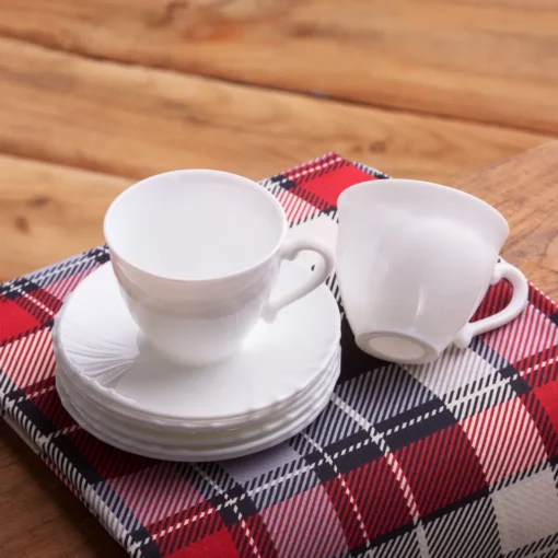 Kaffeeservice Tee-Set Kaffee-Set Tasse Untertasse CADIX 220ml LUMINARC 12-tlg. – Bild 5