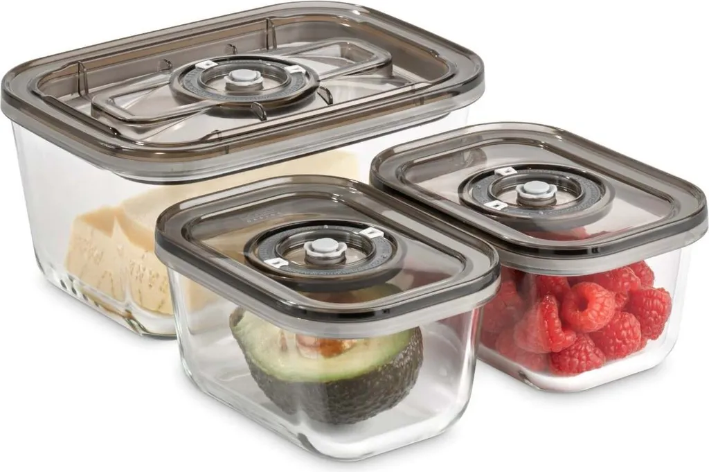 Caso Vakuum-Frischebehälter 3er Set - Für Platzsparende Aufbewahrung (1er Pack) 14 Caso Vakuum-Frischebehälter 3er Set - Für Platzsparende Aufbewahrung (1er Pack) – Bild 14