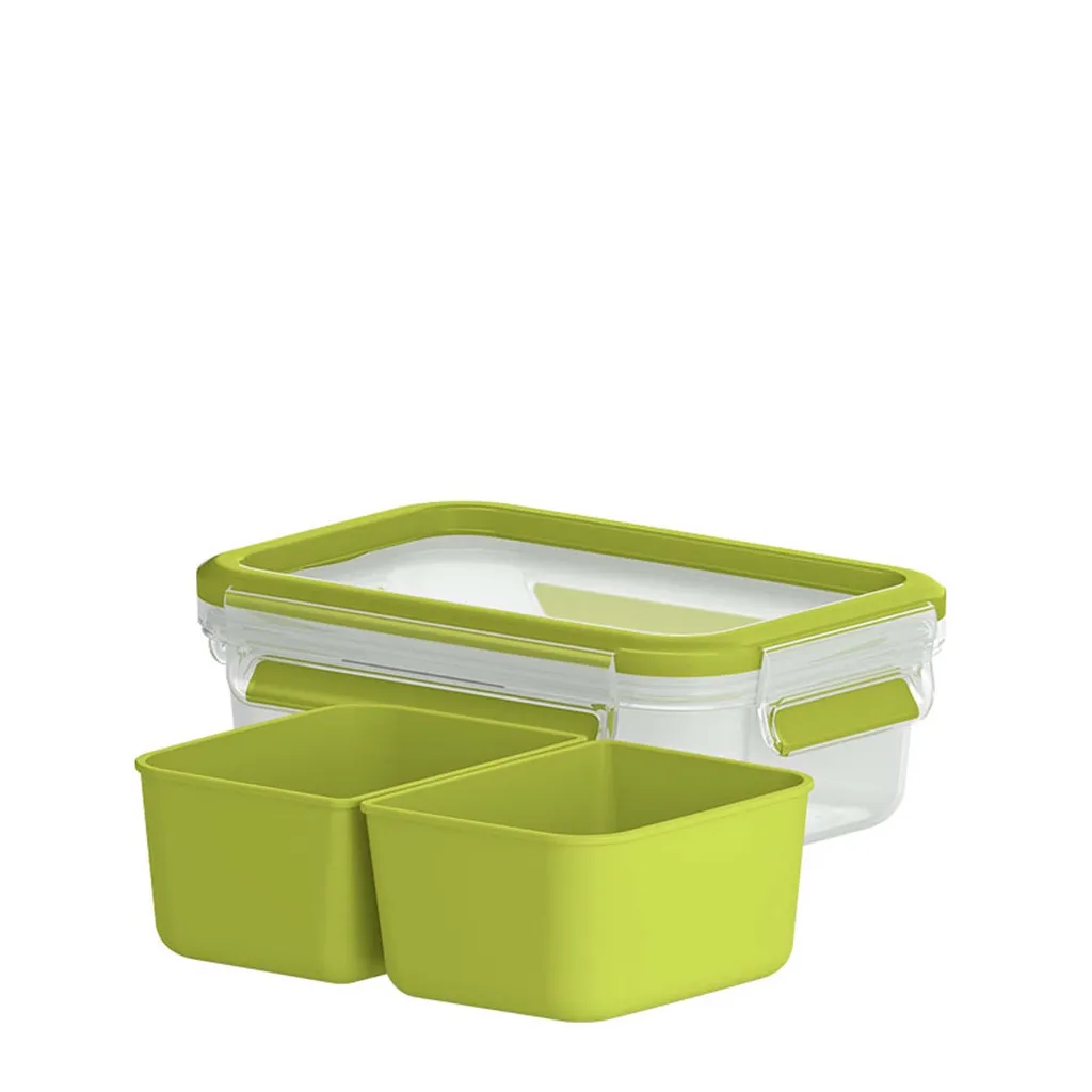 Emsa Snackbox CLIP & GO 0,55 Liter Transparent / Grün 3 Emsa Snackbox CLIP & GO 0,55 Liter Transparent / Grün – Bild 3