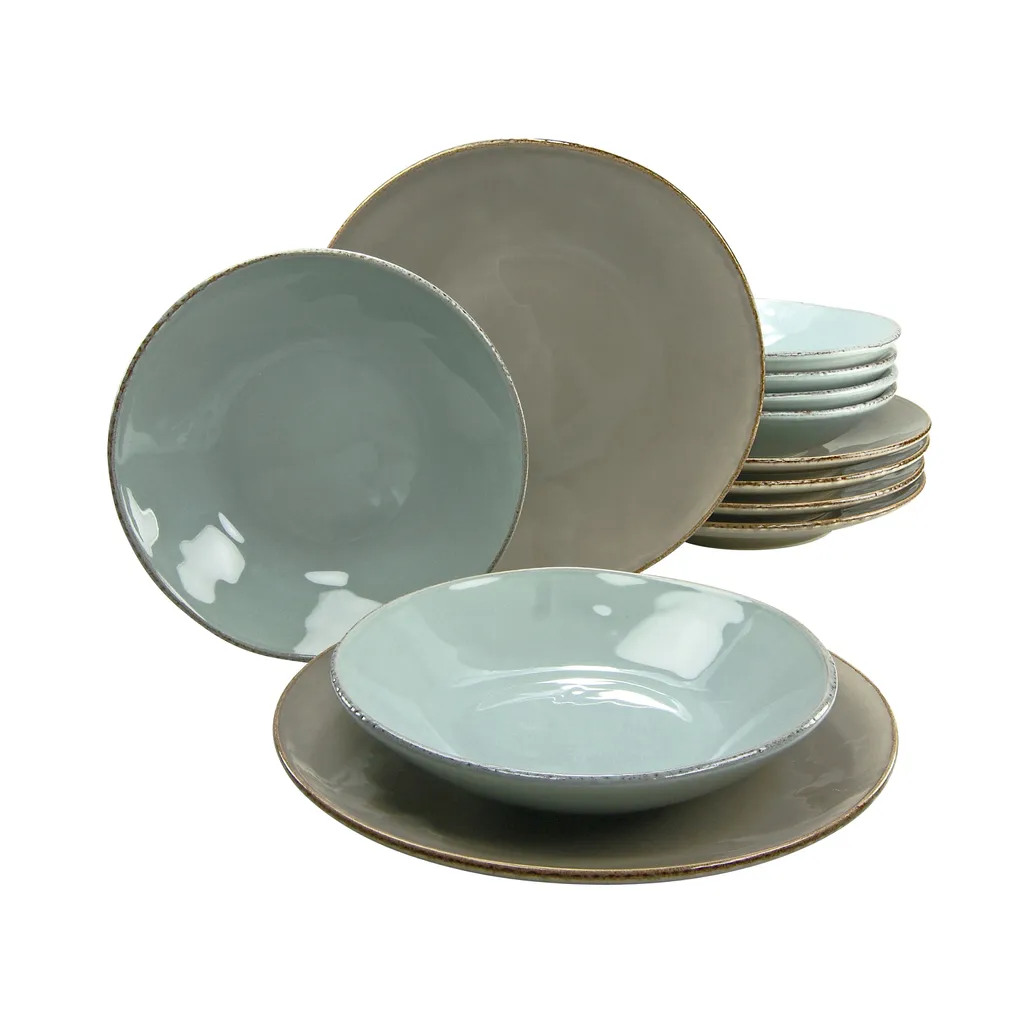 CreaTable 14397 Tafelservice Organic Oslo Für 6 Personen, Steingut (1 Set, 12-teilig) 1 CreaTable 14397 Tafelservice Organic Oslo Für 6 Personen, Steingut (1 Set, 12-teilig)