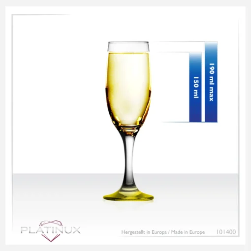 Sektgläser Bunt Aus Glas 150ml (max.190ml) Set 6-Teilig Champagnergläser Prosecco Gläser – Bild 3