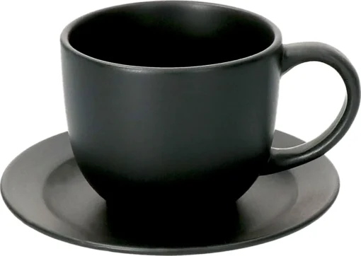 18-tlg. Kaffee-Service Lampart Nero 6 Personen I Tasse + Untertasse + Teller – Bild 3