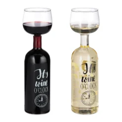 Relaxdays Weinflasche Glas Aufsatz 750 Ml