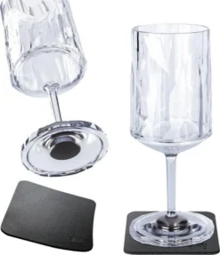 Silwy Magnet-Kunststoffgläser WEIN 2er-Set Hightech Transparent