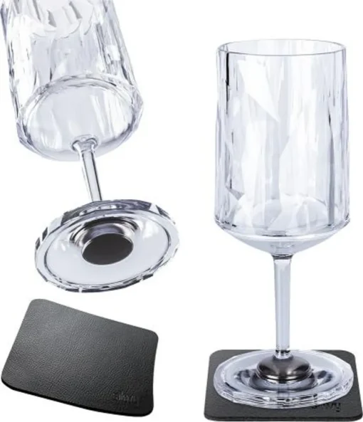 Silwy Magnet-Kunststoffgläser WEIN 2er-Set Hightech Transparent