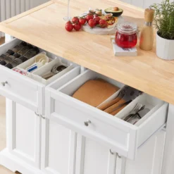 SoBuy FKW71-WN Kücheninsel Küchenwagen Mit Erweiterbarer Arbeitsplatte Küchenschrank Servierwagen Holz Weiß BHT Ca.: 115x92x46-71cm 18 SoBuy FKW71-WN Kücheninsel Küchenwagen Mit Erweiterbarer Arbeitsplatte Küchenschrank Servierwagen Holz Weiß BHT Ca.: 115x92x46-71cm -Qualitätsladen Für Geschirr 6f7aa00851689c0121418f8dbb6830b4
