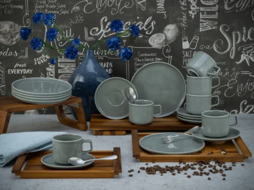 CreaTable 16734 Kaffeeservice Chef Collection Für 6 Personen, Porzellan, Grau (1 Set, 18-teilig) – Bild 8