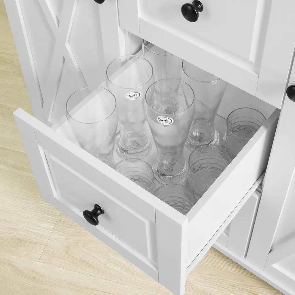 SoBuy FKW96-WN Kücheninsel Mit Arbeitsplatte Küchenwagen Mit 2 Türen Küchenschrank Mit 3 Schubladen Sideboard Weiß BHT Ca.: 116x93x46cm 7 SoBuy FKW96-WN Kücheninsel Mit Arbeitsplatte Küchenwagen Mit 2 Türen Küchenschrank Mit 3 Schubladen Sideboard Weiß BHT Ca.: 116x93x46cm – Bild 7