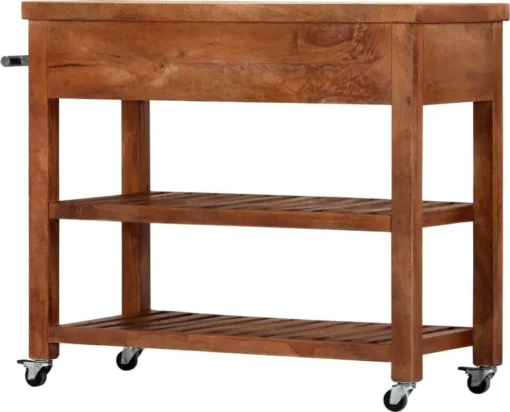 VidaXL Servierwagen 100x48x89 Cm Massivholz Akazie – Bild 4