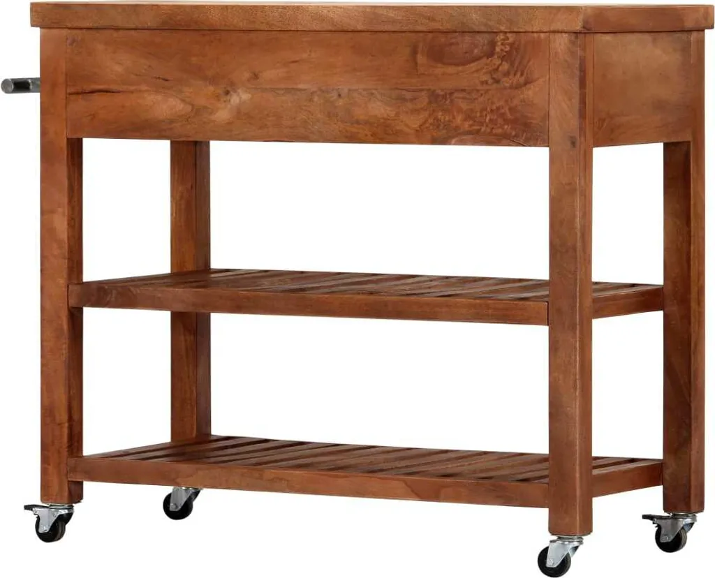 VidaXL Servierwagen 100x48x89 Cm Massivholz Akazie 4 VidaXL Servierwagen 100x48x89 Cm Massivholz Akazie – Bild 4