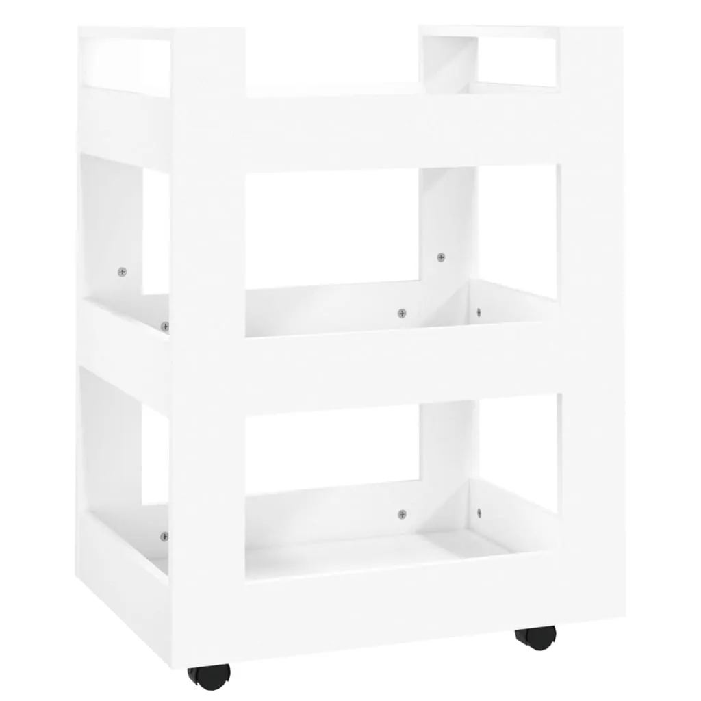 VidaXL Küchenwagen Weiß 60x45x80 Cm Holzwerkstoff 1 VidaXL Küchenwagen Weiß 60x45x80 Cm Holzwerkstoff