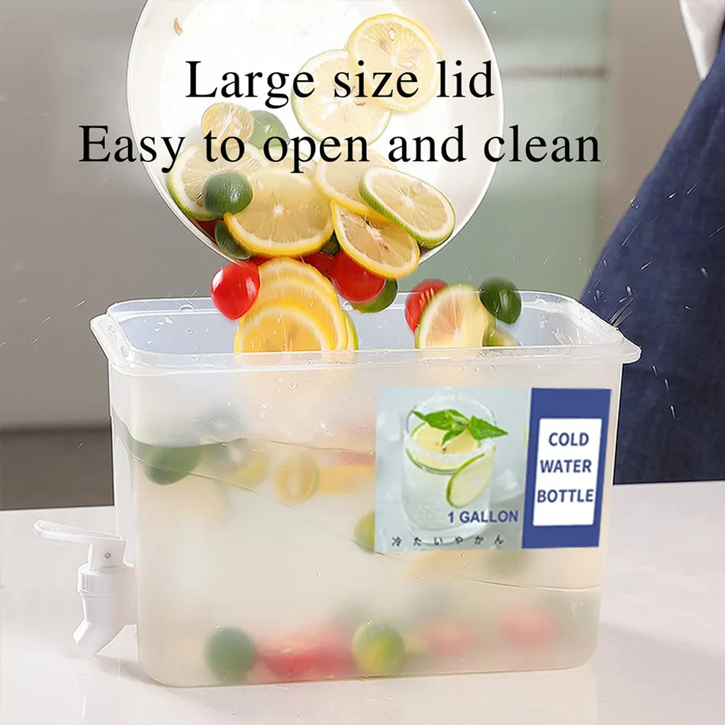 Getränkespender Aus Kunststoff, Getränkespender Mit Zapfen, 3.5L/ 5L L Eissaft, Limonadenspender Für Party, Täglicher Gebrauch, Milchspender Für Kühlschrank Gallone, Kleiner Wasserspender,3,5 L 4 Getränkespender Aus Kunststoff, Getränkespender Mit Zapfen, 3.5L/ 5L L Eissaft, Limonadenspender Für Party, Täglicher Gebrauch, Milchspender Für Kühlschrank Gallone, Kleiner Wasserspender,3,5 L – Bild 4