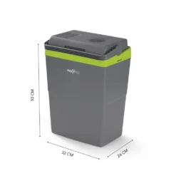 MAXXMEE Kühlbox - Wahlweise Via Netzkabel Oder KFZ-Anschluss - 22l Volumen - Grau/limegreen Kühlbox Camping Kühlschrank 22L Auto 12V 230V Thermobox Elektrisch Picknick Grau -Qualitätsladen Für Geschirr 721c853c4842f06ea5dbac8f0a02506b