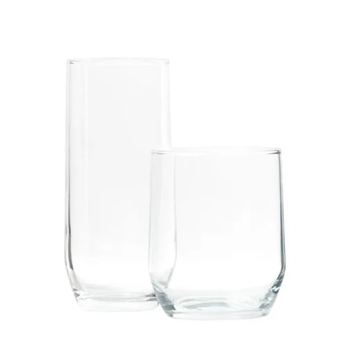 12tlg Gläserset Bella 6x Wasser Trink-Becher 6x Long-Drink Partygläser 310ml Tumbler Glas Gastro – Bild 3