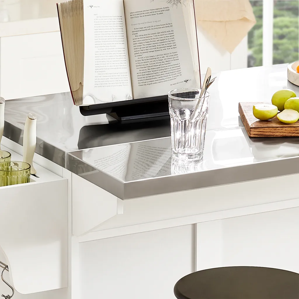 SoBuy FKW41-ST Luxus-Küchenwagen Mit Edelstahlplatte Küchenschrank Sideboard Mit Erweiterbarer Arbeitsfläche Servierwagen BHT Ca.:130x91x46(+25) Cm 7 SoBuy FKW41-ST Luxus-Küchenwagen Mit Edelstahlplatte Küchenschrank Sideboard Mit Erweiterbarer Arbeitsfläche Servierwagen BHT Ca.:130x91x46(+25) Cm – Bild 7