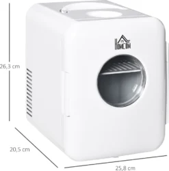 HOMCOM 4L Auto-Kühlschrank Kühlbox Mini-Kühlschrank DC 12V AC 230V/50Hz 60 W Für Auto Und Camping Weiß 25,8 X 20,5 X 26,3 Cm -Qualitätsladen Für Geschirr 72e6426cb467be337bacc8039a1ebf23